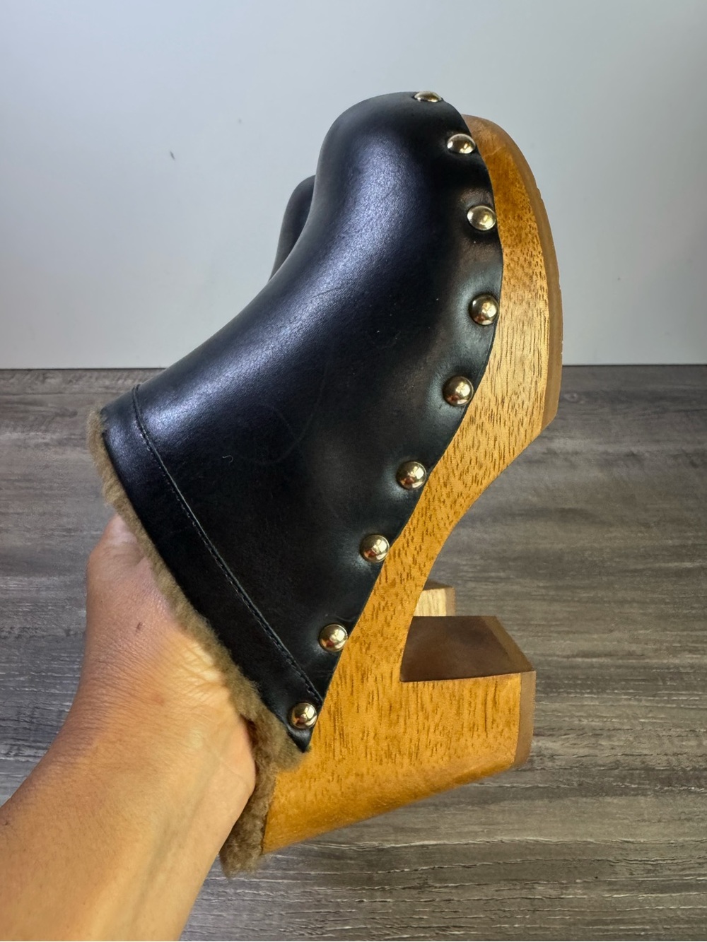 BEEK Woodpecker Shearling Clogs size 7 $375 Handmade - Picture 8 of 11